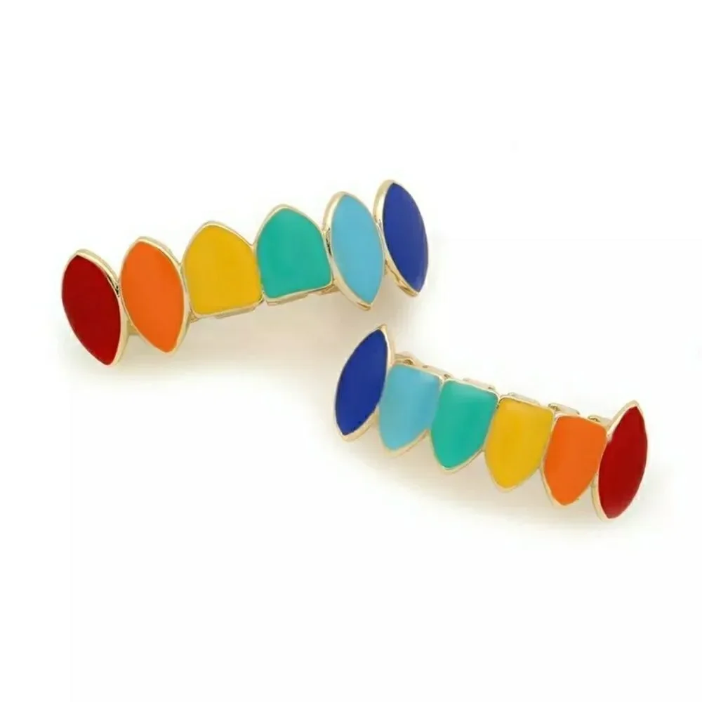 Tekashi69 Multicolor Resin Hip Hop Grillz set